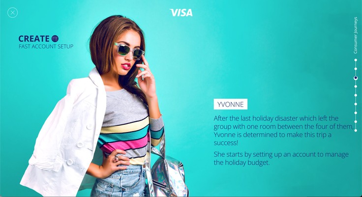 Visa Consumer Journeys - Create: Fast Account Setup with Yvonne