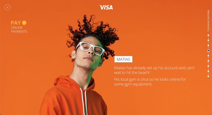 Visa Consumer Journeys - Pay: Online Payments with Matias
